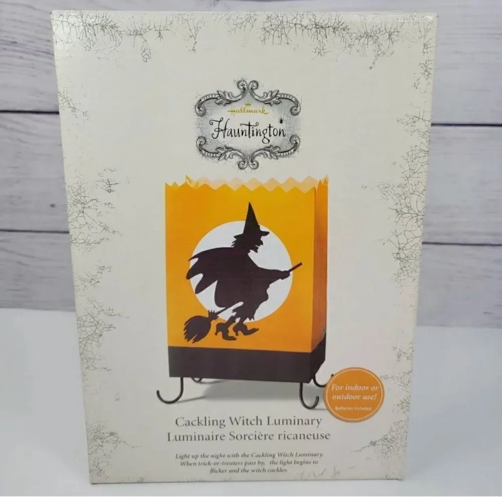 NEW PR3673 Hallmark Hauntington Cackling Witch Luminary Halloween